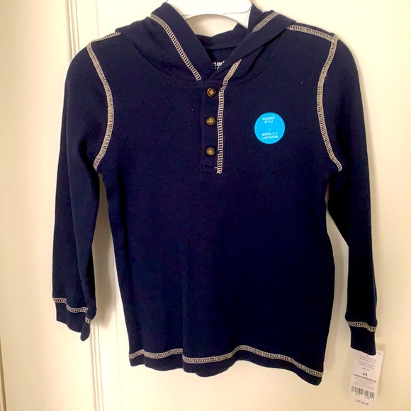 NWT. Carter’s Boys long sleeve hoodie size 4 - Picture 1 of 3
